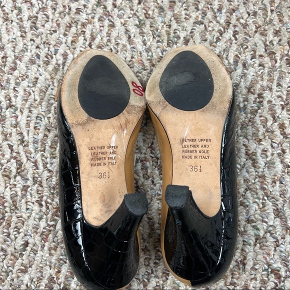 ANYI LU PATENT LEATHER PEEP TOE HEELS - Picture 10 of 10